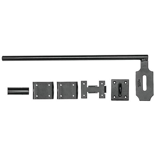 Homepage 0.62 x 18 in. Lockable Cane Bolt; Black HO424107